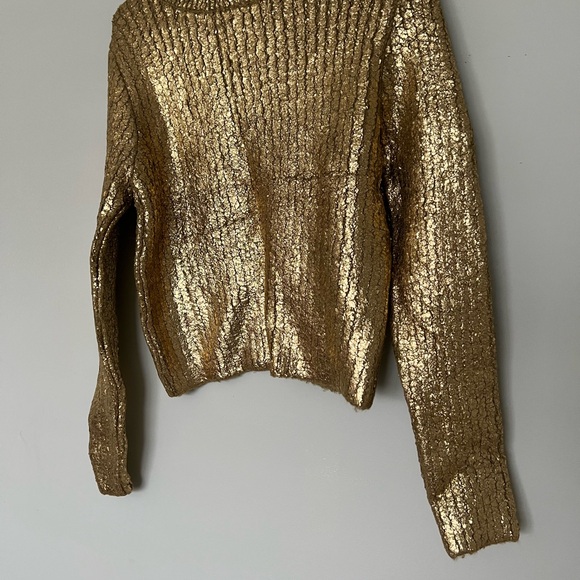 Gold Metallic Shimmering Texture and Fitted Silhouette(new without tags) - Picture 5 of 14